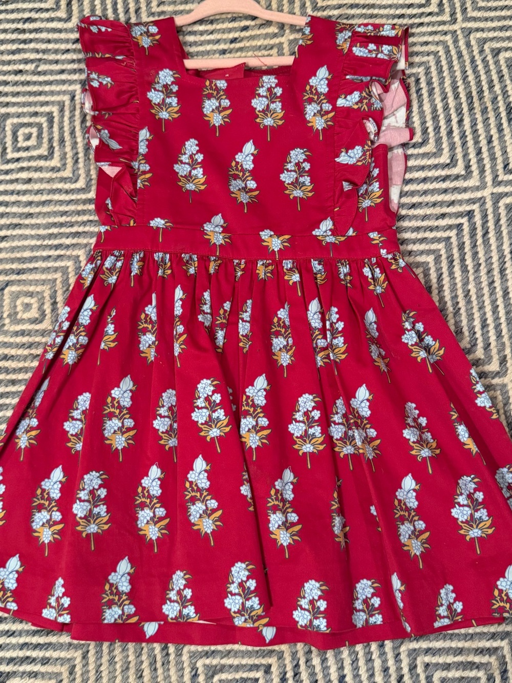 Petit Peony Ruffle Sleeve Floral Dress